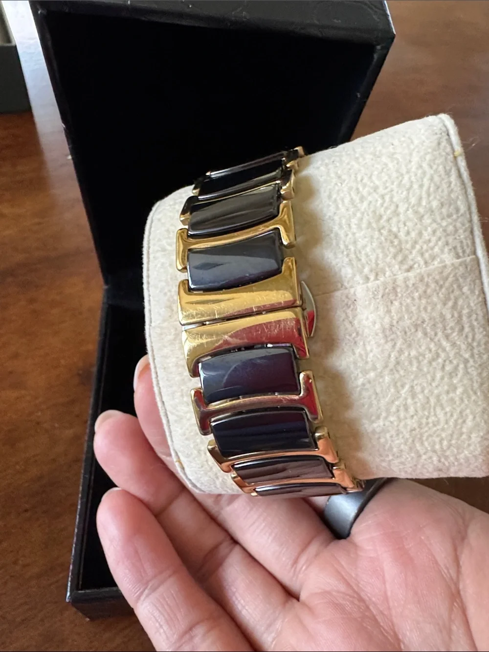 Rado Black and Gold Ceramic Jubile Watch